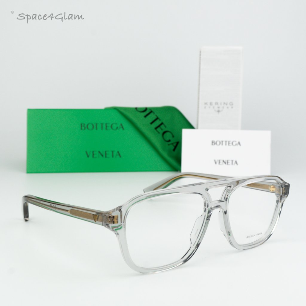 Bottega Veneta Women Eyeglasses Grey Demo Pilot Bv1294o 004 Brand New